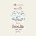 Adventure awaits with Chiang Mai hand lettering