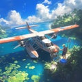 Adventure Awaits: Plane on Water\'s Edge