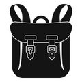 Adventure backpack icon, simple style