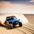 Adventure buggy extreme ride on dirt racing in
