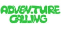 Adventure calling lettering with doodle letters. Funny cartoonish style lettering about travelling and adventures