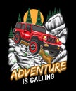 adventure is calling t-shirt design