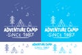 Adventure camp.Trendy Camping Label. hand drawn t shirt Print. Typographic Design.