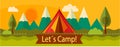 Adventure camping banner