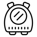 Adventure cat backpack icon outline vector. Kitten carrying rucksack Royalty Free Stock Photo