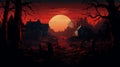 Adventure In The Dark: Halloween Landscape Wallpaper