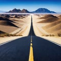 Adventure desert road explore Graphic Art