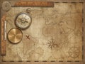 Adventure and explore with old nautical world map 3d illustration map elements are furnished by NASA Royalty Free Stock Photo