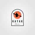 Adventure kayak logo outdoor vector illustration design