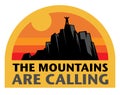 Adventure logo badge design. Wilderness exploration concept sign. Hiking sign