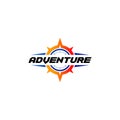 adventure logo design compass icon symbol Royalty Free Stock Photo