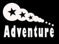 Adventure logo with interlocked circles Royalty Free Stock Photo