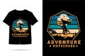 Adventure motocross silhouette t shirt design