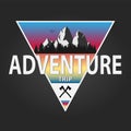 Adventure trip mountain badge logo template T-SHIRT LOGO DESIGN