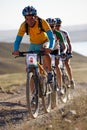 Adventure mountain bike competition Royalty Free Stock Photo