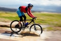 Adventure mountain bike competition Royalty Free Stock Photo