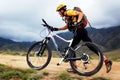 Adventure mountain bike competition Royalty Free Stock Photo