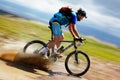 Adventure mountain bike competition Royalty Free Stock Photo