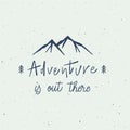 Adventure is out there hand lettering with abstract watercolor splatters