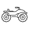 Adventure quad bike icon, outline style