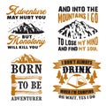 Adventure Quote and Saying Set good for print