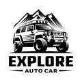 Adventure road car logo template