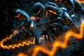 An adventure scene of a team of scientists racing against time to find a genetic solution to a global health crisis, with DNA