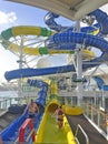 Adventure of the Seas cruise ship waterslides Royalty Free Stock Photo