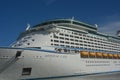 Adventure of the Seas sitting at dock in the Caribbean Royalty Free Stock Photo