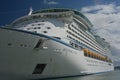 Adventure of the Seas sitting at dock in the Caribbean Royalty Free Stock Photo