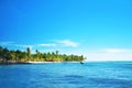 Adventure speedboat in the blue carribean sea near Saona island Royalty Free Stock Photo