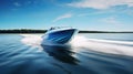 adventure speedboat lake Royalty Free Stock Photo