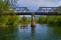 Adventure team doing rafting on the cold waters of the Nestos River