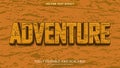 Adventure text effect editable eps file Royalty Free Stock Photo