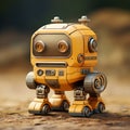 Adventure-themed Bombacore Robot: Realistic Yet Stylized Mining Companion