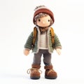 Adventure-themed Doll With Earthy Colors And Backpack