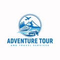 Adventure tourism logo design Royalty Free Stock Photo