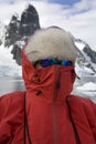 Adventure tourist in Antarctica