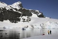 Adventure tourists in Antarctica