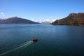 Adventure Tourists in a Zodiac of Ventus Australis at Ainsworth Bay in Patagonia. Chile