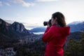 Adventure Travel Photographer Hiking in the mountains