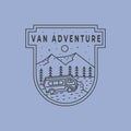 adventure van line art logo vector symbol illustration design Royalty Free Stock Photo