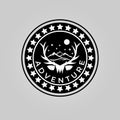 adventure vintage logo icon vector minimalist illustration design Royalty Free Stock Photo