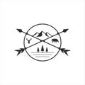 adventure wild life logo vintage vector illustration template icon isolated design Royalty Free Stock Photo