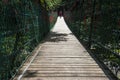 Adventure wooden rope jungle suspension bridge