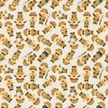 Adventurer people seamless pattern Royalty Free Stock Photo