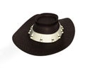 Adventurers leather hat Royalty Free Stock Photo