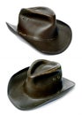 Adventurers rough old leather cowboy hat