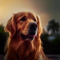 Adventures Await - The Golden Retriever Gaze Royalty Free Stock Photo