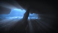 Adventures cave and tunnel diving in magic light